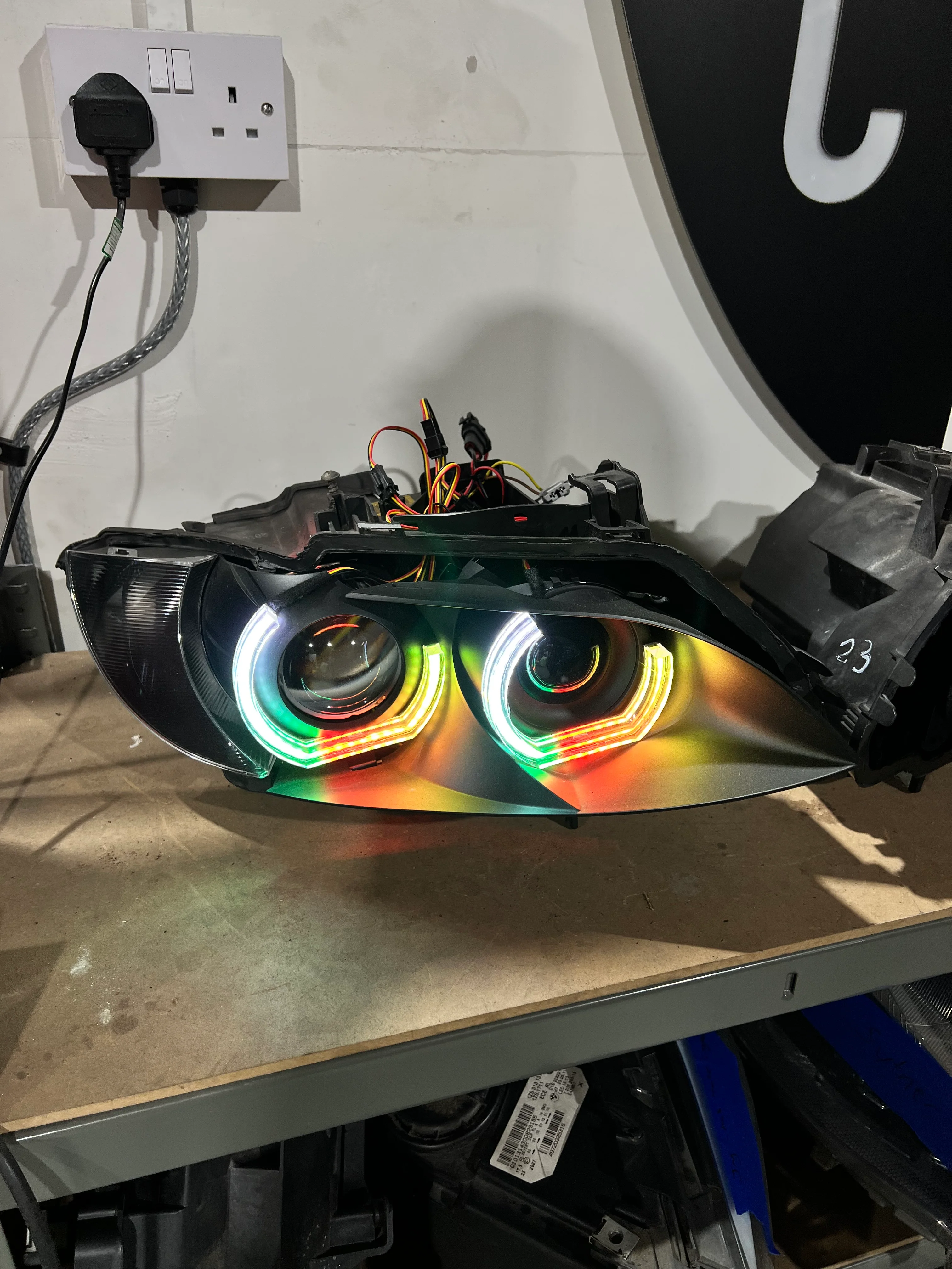 Prebuilt - E9x M3, E92/E93 Pre LCI (KYCS 3/4 DTM Colour Chasing Angel Eyes) - Image 6