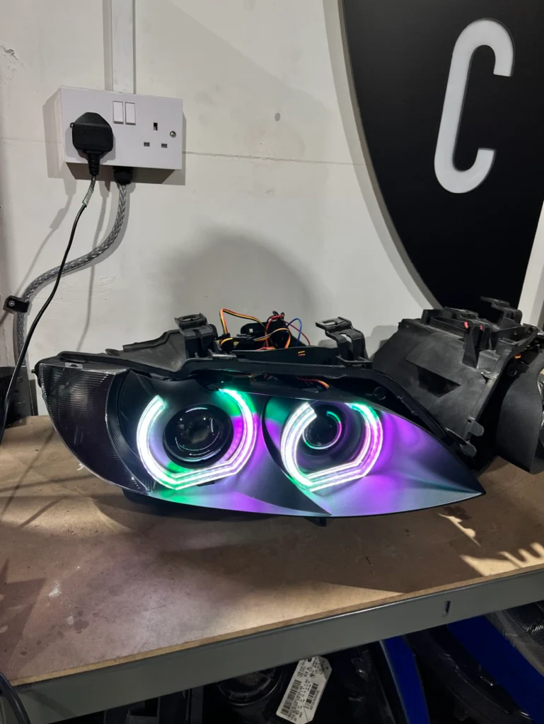 Prebuilt - E9x M3, E92/E93 Pre LCI (KYCS DTM Colour Chasing Angel Eyes) - Image 3