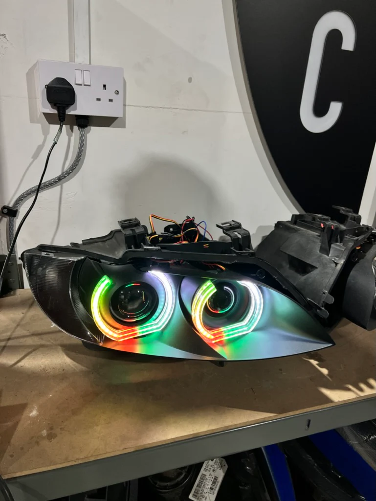 Prebuilt - E9x M3, E92/E93 Pre LCI (KYCS DTM Colour Chasing Angel Eyes) - Image 4