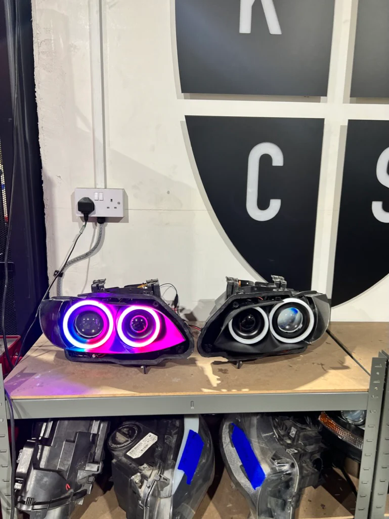 Prebuilt - E9x M3, E92/E93 Pre LCI (KYCS Full Circle Colour Chasing Angel Eyes) - Image 6
