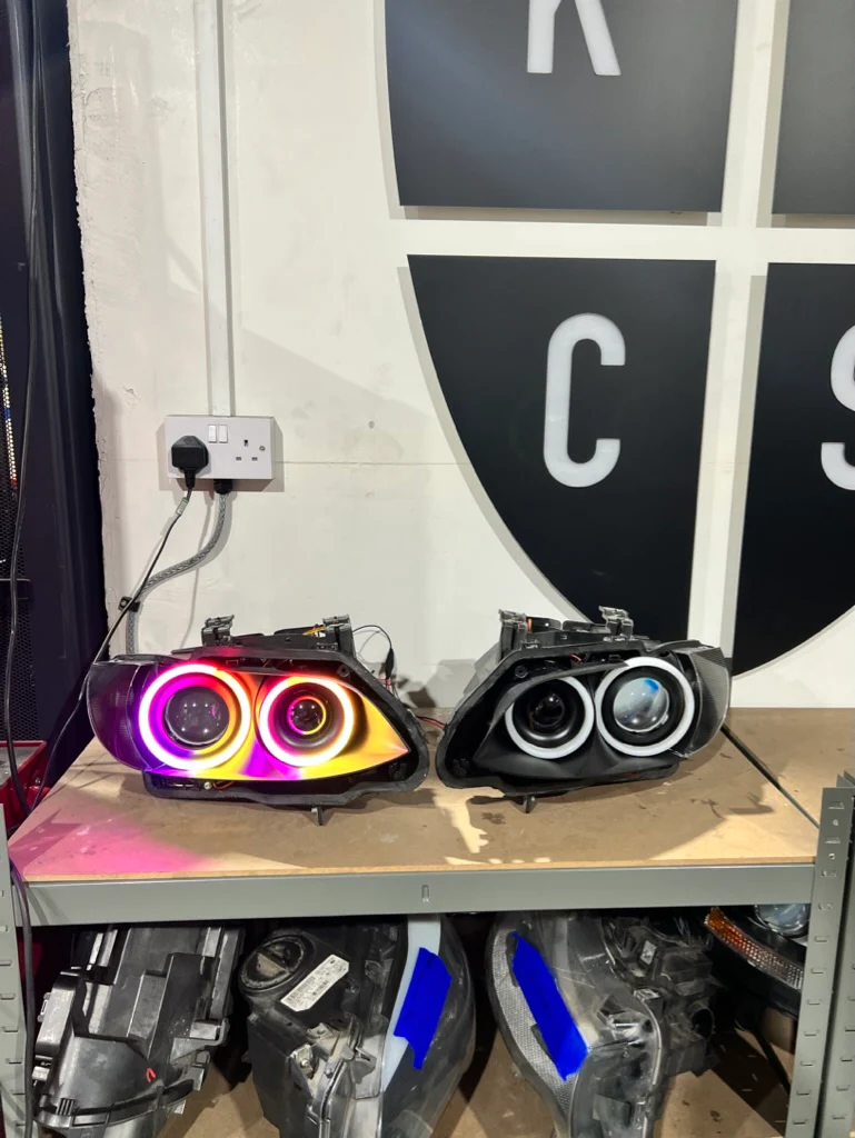 Prebuilt - E9x M3, E92/E93 Pre LCI (KYCS Full Circle Colour Chasing Angel Eyes) - Image 7