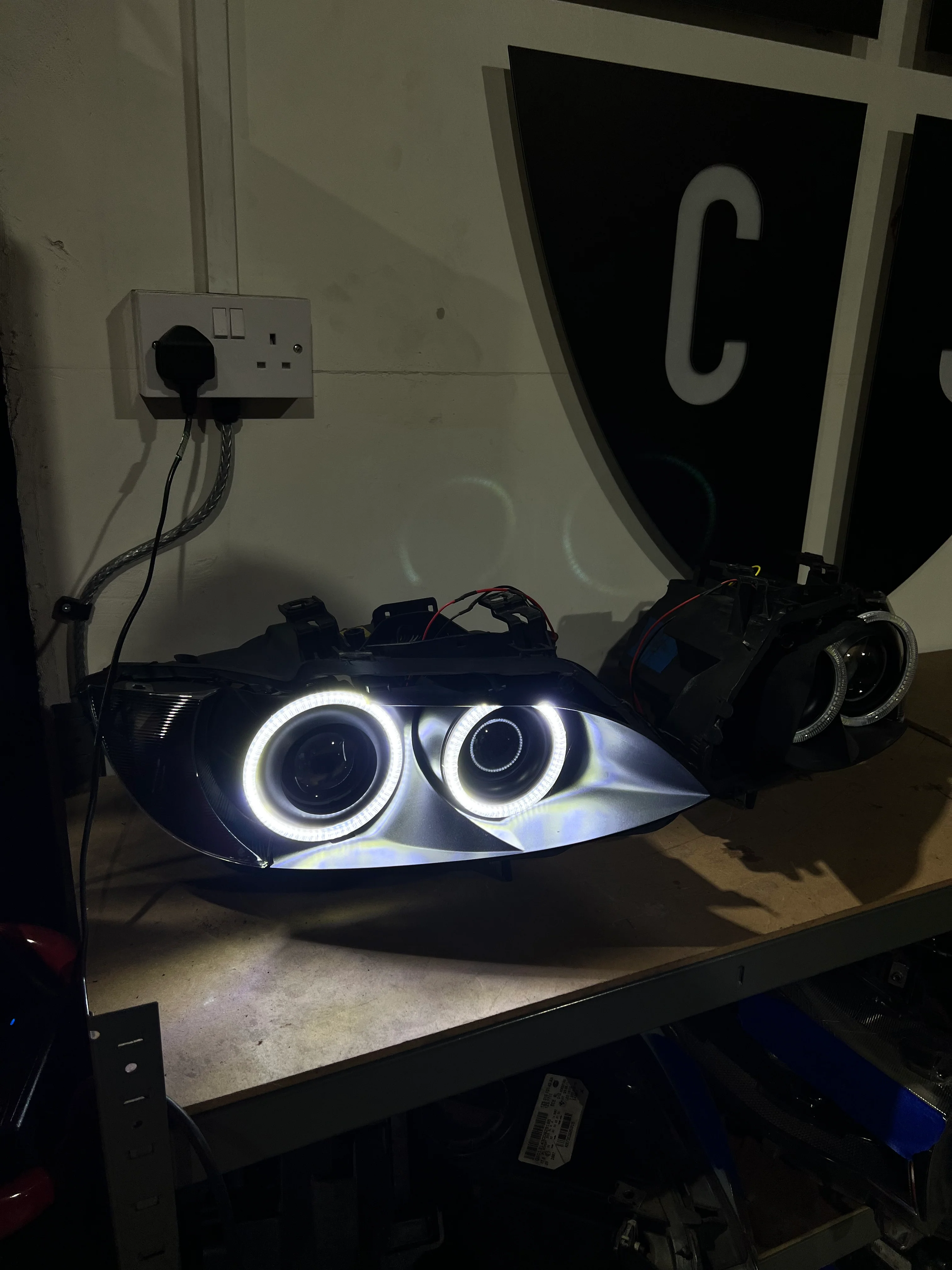 Prebuilt - E9x M3, E92/E93 Pre LCI (KYCS Full Circle White Angel Eyes) - Image 4