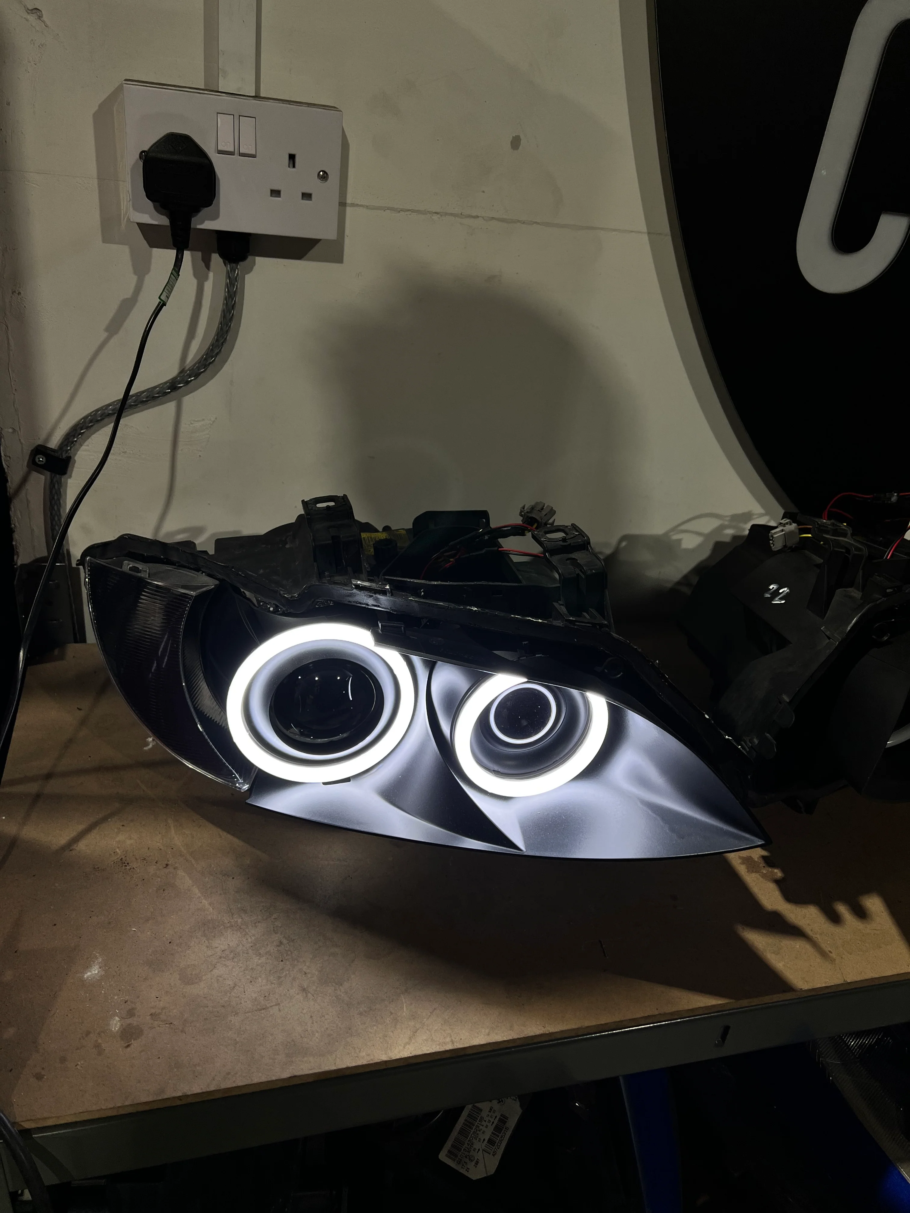 Prebuilt - E9x M3, E92/E93 Pre LCI (KYCS Full Circle White Angel Eyes) - Image 5