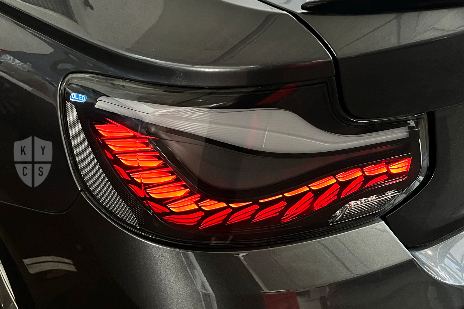 BayOptiks - BMW F22 F23 F87 2 Series & M2 Tail Lights - Sequential OLED GTS Style (Smoked) - Image 4