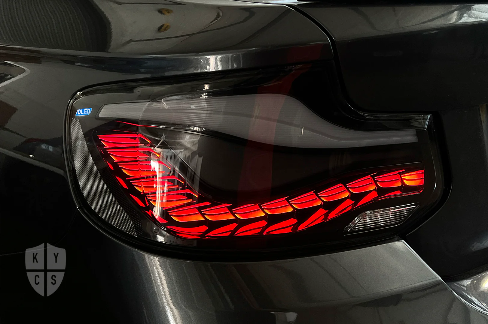 BayOptiks - BMW F22 F23 F87 2 Series & M2 Tail Lights - Sequential OLED GTS Style (Smoked) - Image 5