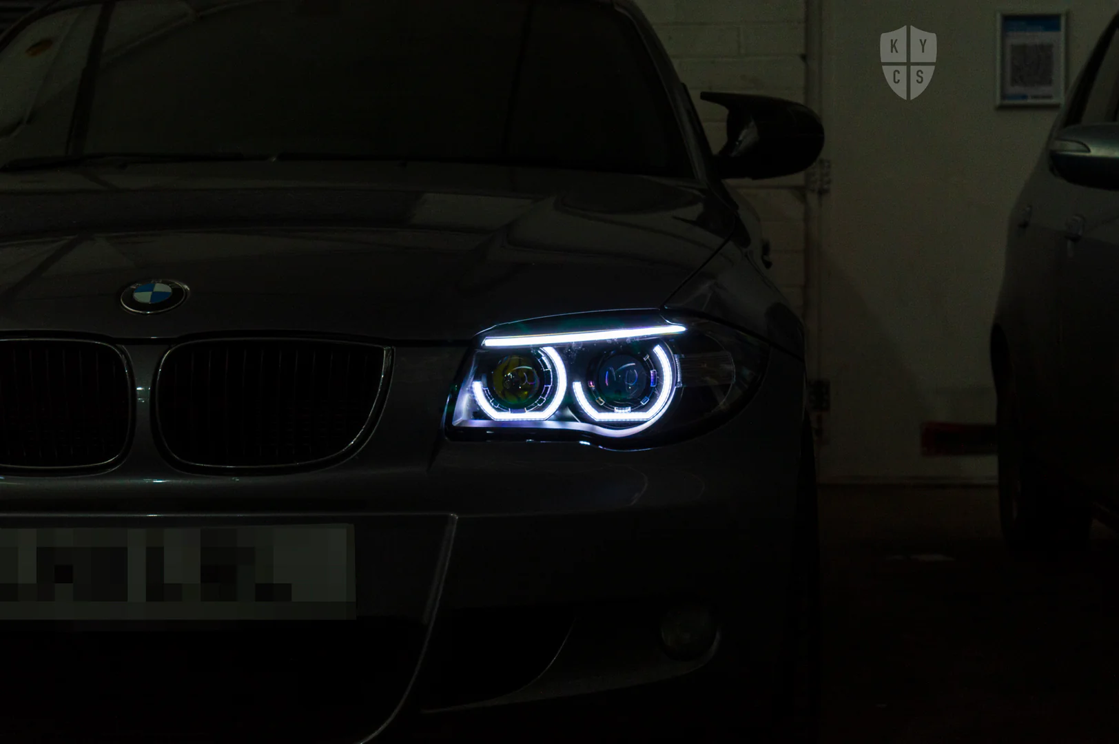 E81 E82 E88 LCI -  3/4 DTM Angel Eyes (BMW 1 Series & 1M Halogen Headlights) - Image 2