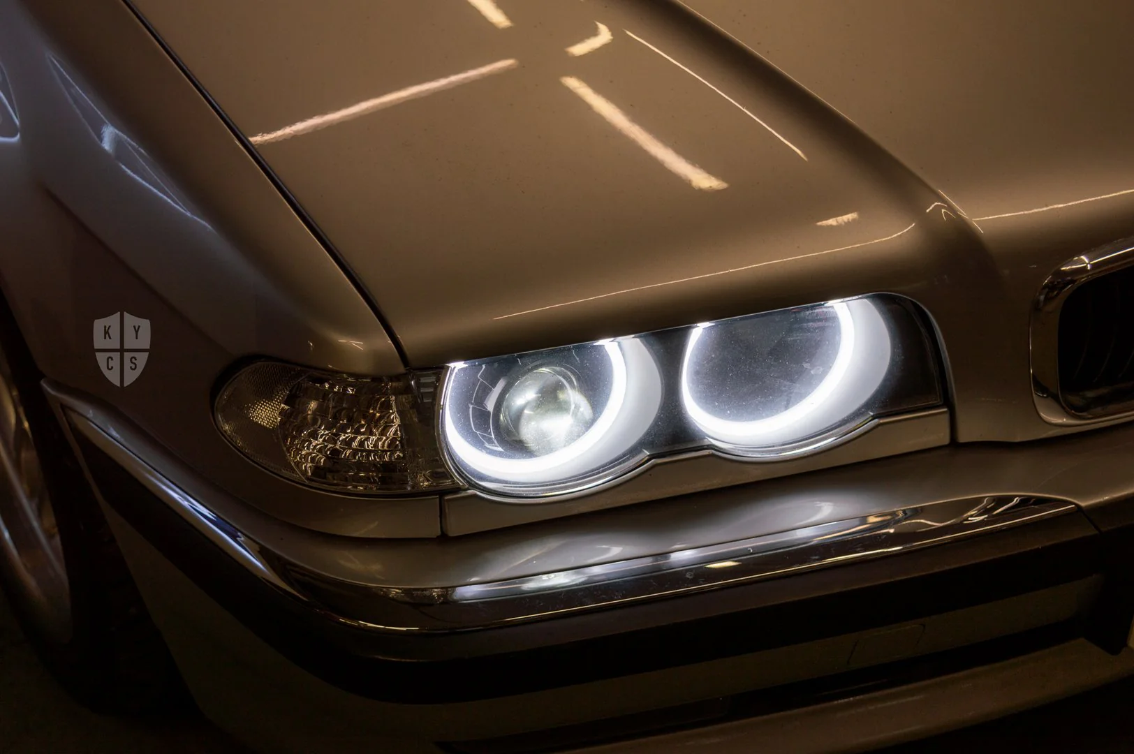 E38 Round Angel Eyes (7 Series Halogen Headlights) - Image 6